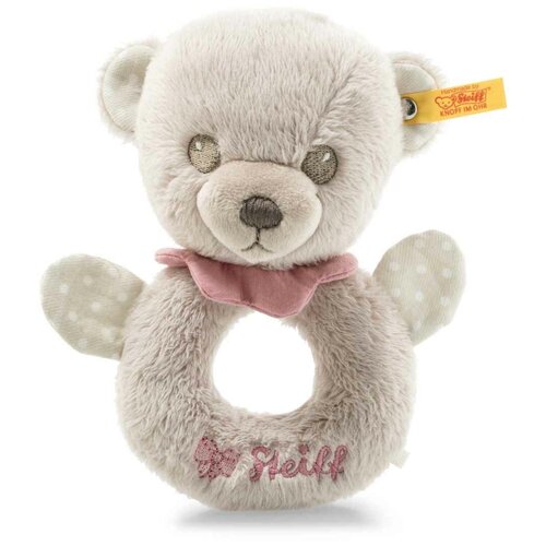 Купить Погремушка Steiff Hello Baby Lea Teddy bear grip toy with rattle in gift box (Штайф Мишка Лея в коробке 15 см), Steiff / Штайф