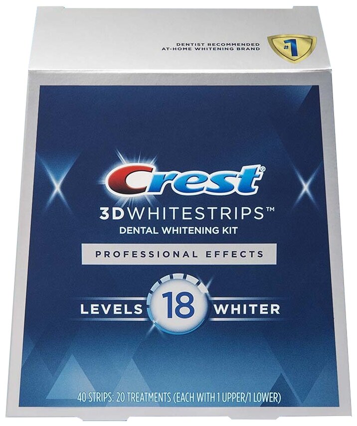 Crest отбеливающие полоски 3D Whitestrips Professional Effects 18 Levels Whiter (40шт)