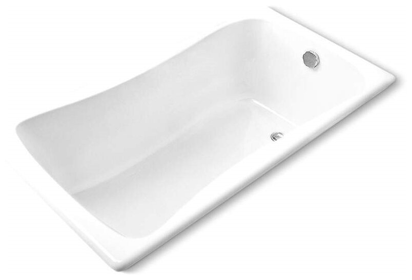 Jacob Delafon Ванна 170x75 см Jacob Delafon E6D902-0 Bliss, белая, с антискользящим покрытием
