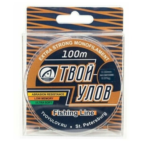 Леска Твой Улов Fishing Line 100 м, 0.16 мм, 2.88 кг