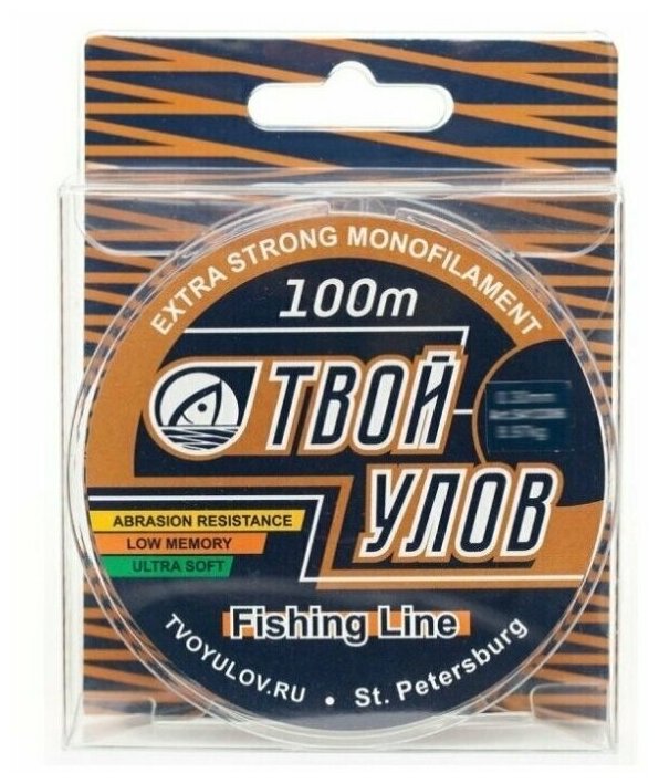 Леска Твой Улов Fishing Line 100 м, 0.16 мм, 2.88 кг