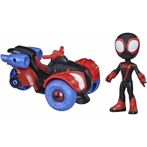 Набор игровой SPIDEY AND HIS AMAZING FRIENDS Паучок Майлс Моралес и транспорт, 9 см, F1941