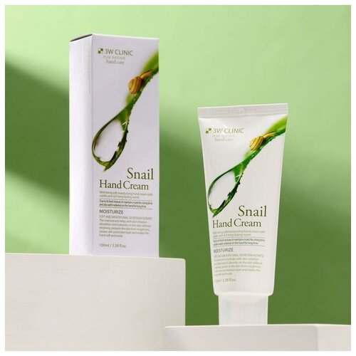 Увлажняющий крем для рук с муцином улитки 3W CLINIC Moisturizing Snail Hand Cream, 100 мл(В наборе1шт.)