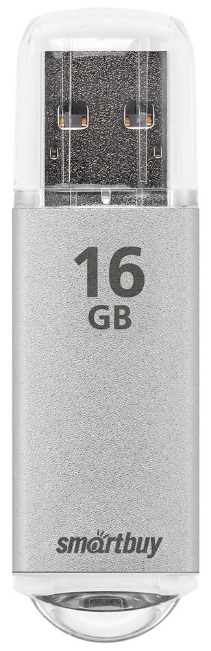 Флеш-накопитель USB 2.0 Smartbuy 16GB V-Cut Silver (SB16GBVC-S)