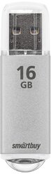 Флешка SmartBuy V-Cut USB 2.0 16 ГБ, 1 шт., серебристый