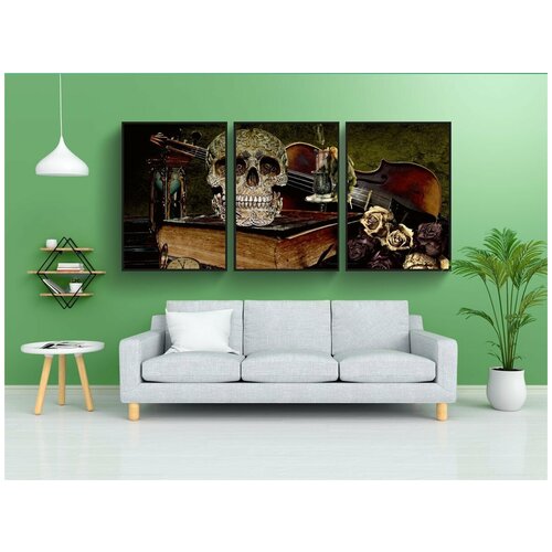 фото Набор модулных постеров для интерьера "vanitas, смерть, череп" 60x90 см. в тубусе, без рамки lotsprints