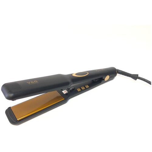 Утюжок профессиональный для кератина ботокса нанопластики VG PROFESSIONAL V13 узкие пластины титан С ионизацией черный с золотыми вставками 369000₽