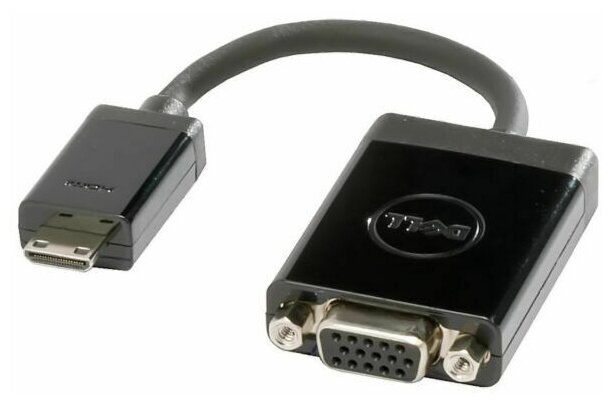 Переходник/адаптер DELL HDMI - VGA (470-ABZX), 0.1 м, черный