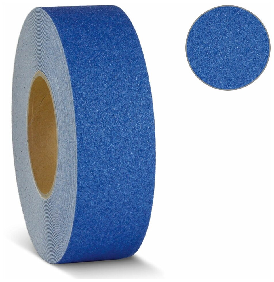 Противоскользящая лента самоклеющаяся, синяя, 50 мм х 18.3 м