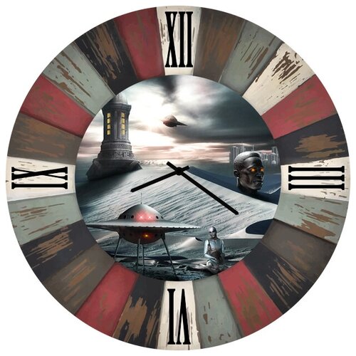 фото Svs настенные часы svs 3002238 инопланетный мир