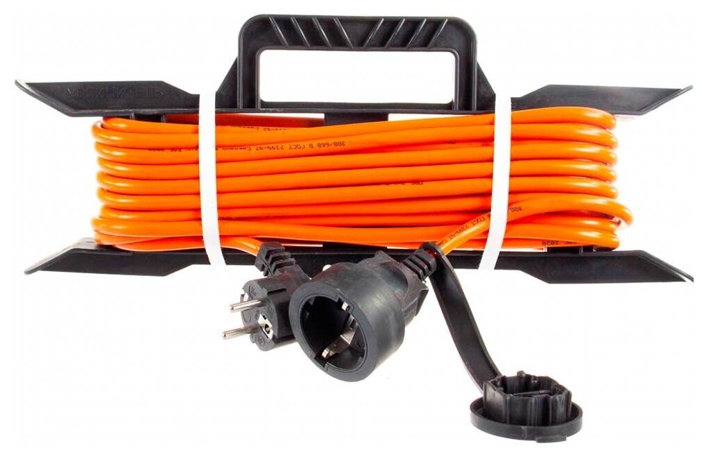 Удлинитель силовой Эра UFx-1e-3x1.5-40m-IP44 (Б0046813) 3x1.5кв.мм 1розет. 40м ПВС 16A без катушки о - фото №3