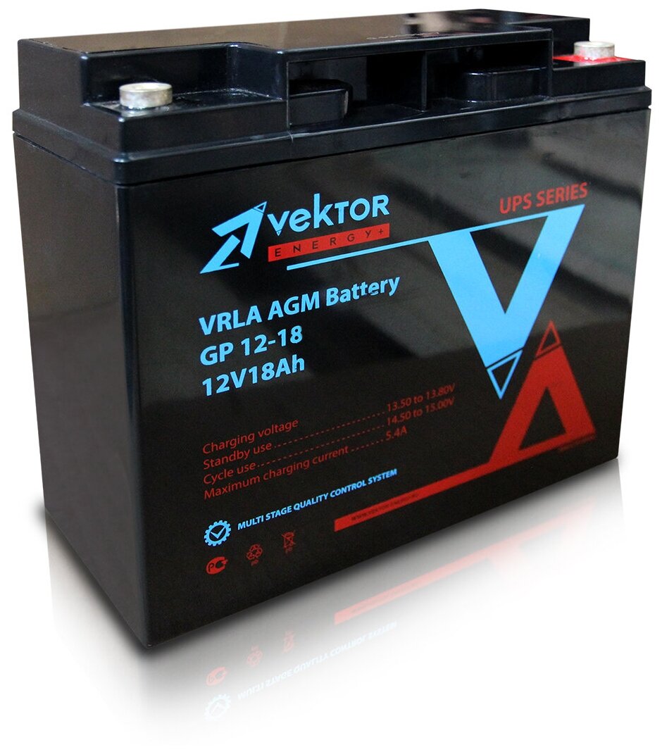 Аккумуляторные батареи VEKTOR ENERGY GP 12-18