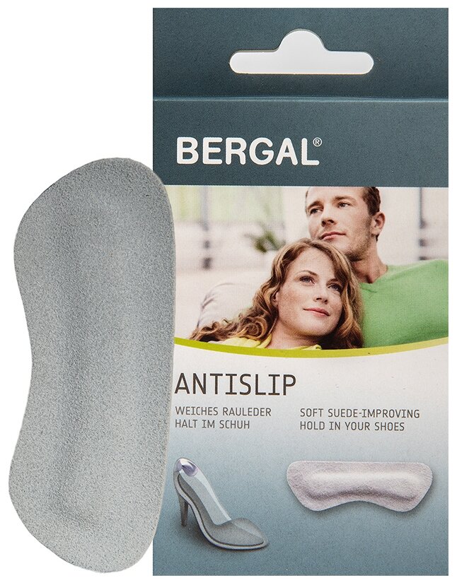 Комплект 2х2 - BERGAL Вкладыш, фиксатор пятки Antislip (2 упаковки по 2 шт.)