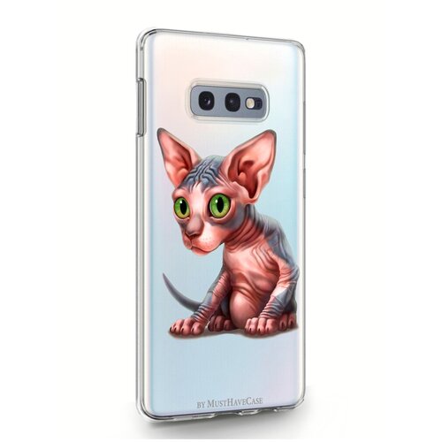 фото Прозрачный силиконовый чехол musthavecase для samsung galaxy s10e sphinx/ сфинкс для самсунг галакси с10e противоударный