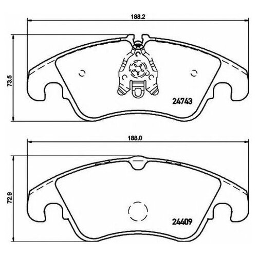 Комплект передних тормозных колодок Hella 8DB355014741 для Ford Focus II