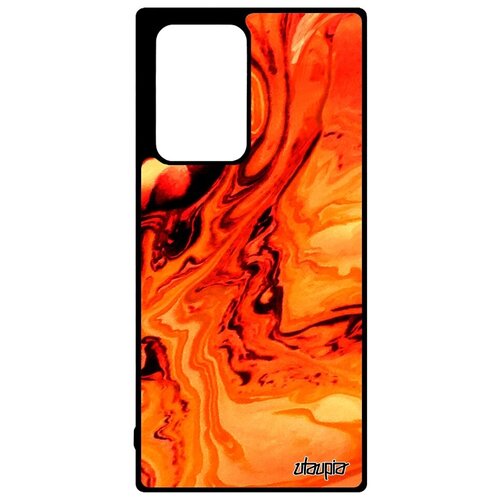 фото Красивый чехол на смартфон // galaxy note 20 ultra // "волны" краски живопись, utaupia, оранжевый