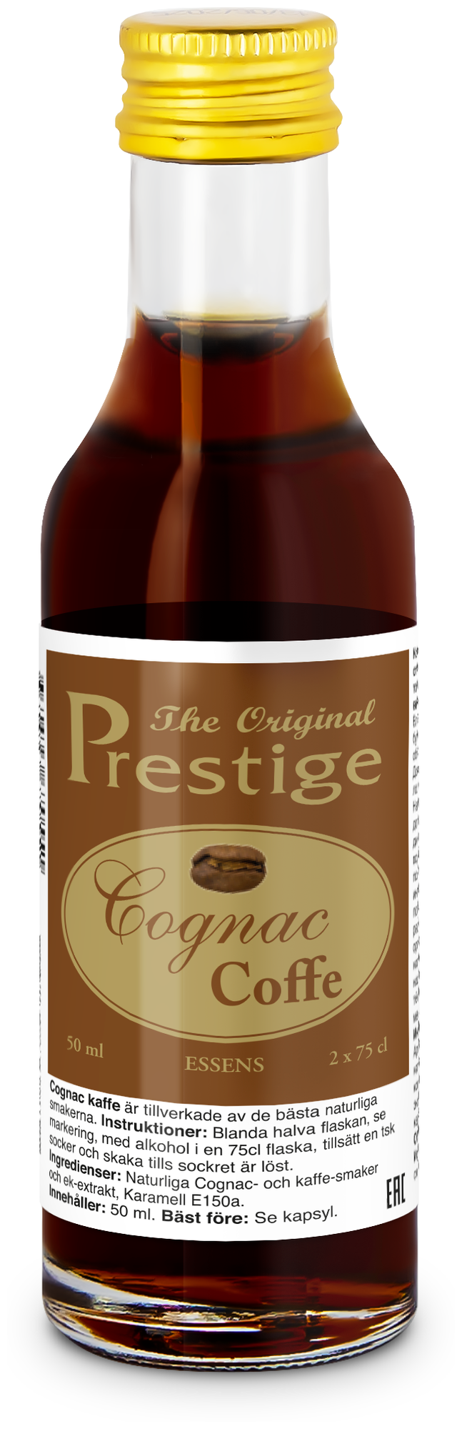 Эссенция для самогона Prestige Cognac Coffee ароматизатор пищевой для спирта, водки "Кофейный Коньяк" 50мл