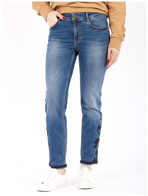Джинсы скинни Pantamo Jeans, прилегающие, размер 28, синий