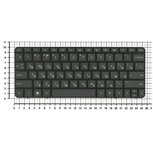 Клавиатура для ноутбука HP Mini 210-1000 черная с рамкой 820₽