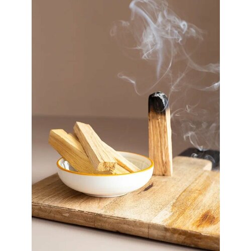 Подарочный набор Блюдце подставка для Пало Санто + 5 палочек Palo Santo (Пало Санто), Подарочный набор для медитаций и окуривания пространства