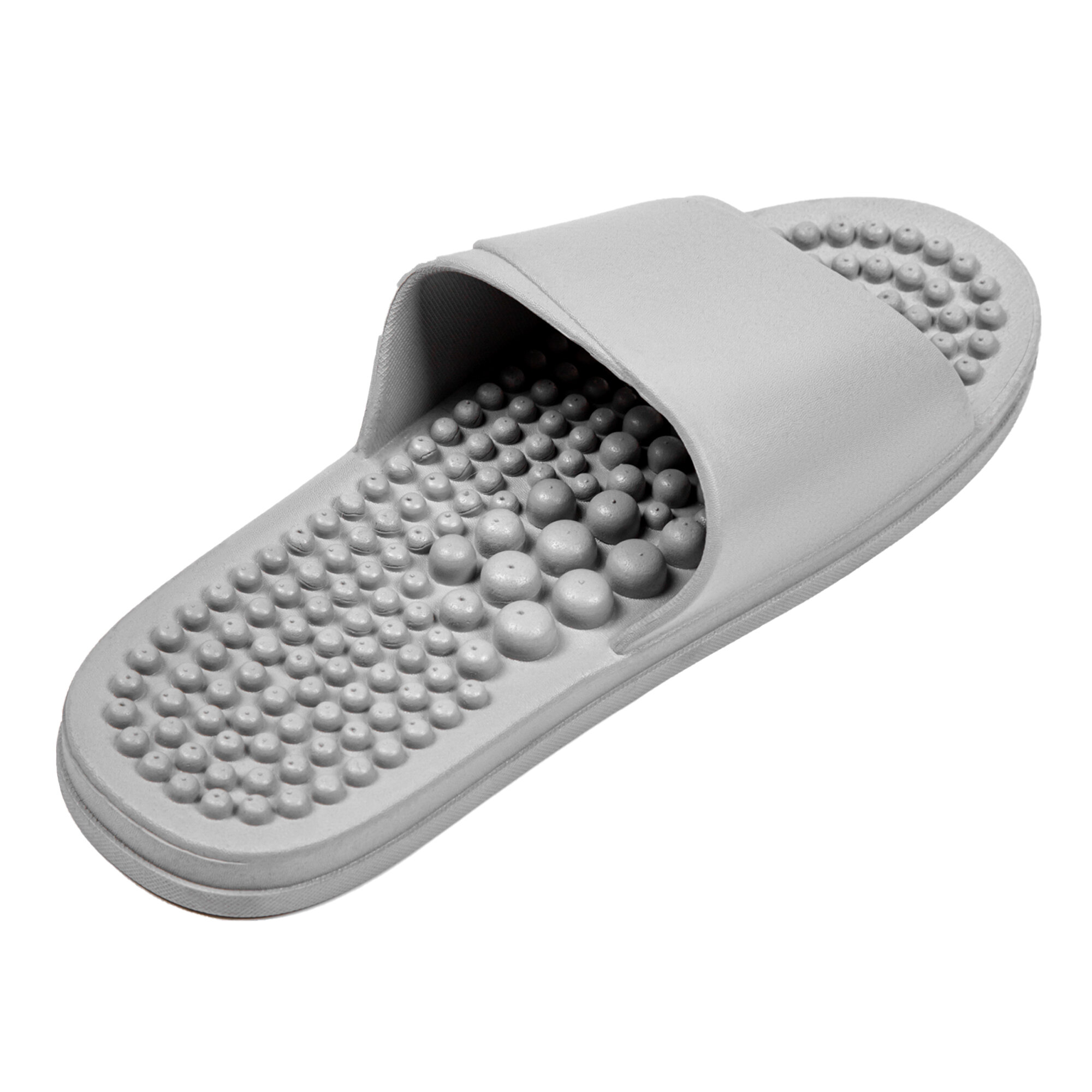 Тапочки с массажным эффектом AMARO HOME Healthy Feet Открытый нос (Серый) 38-39, grey - фотография № 9