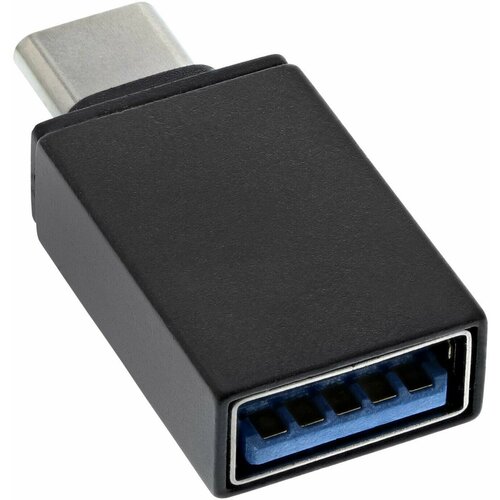 Кабельный разъем/переходник inLine 35805 USB-С с USB 3.1 A, для передачи данных, планшета, ноутубка, смартфона, ПК, цвет черный (35805)