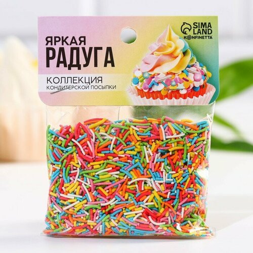 KONFINETTA Кондитерская посыпка «Яркая радуга» микс, 50 г.
