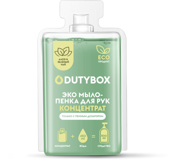 Мыло-пенка "Dutybox" "Алоэ вера и зеленый чай" концентрат для рук уп/50мл