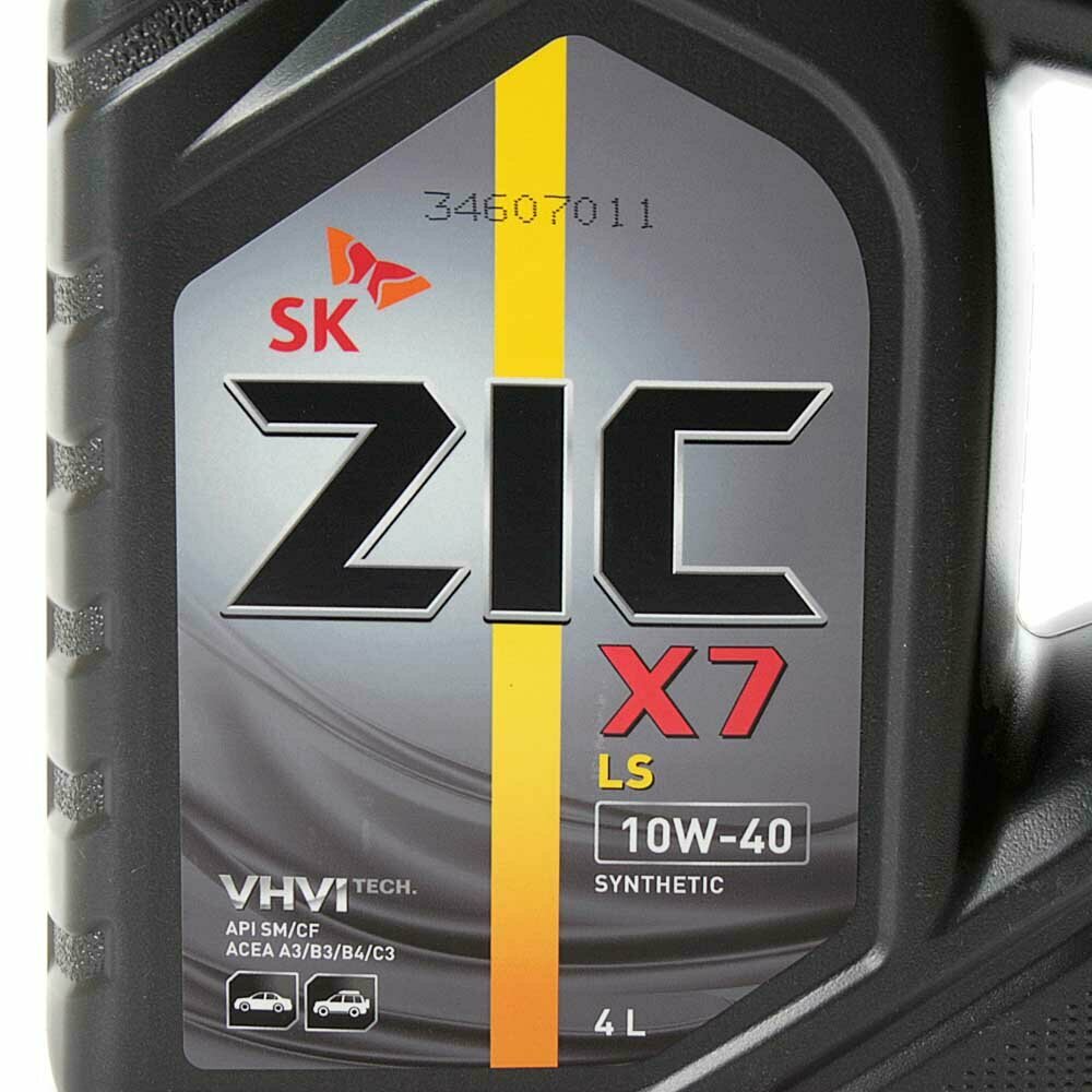 Моторное масло ZIC X7 LS 10W-40 4л синтетическое - фото №8