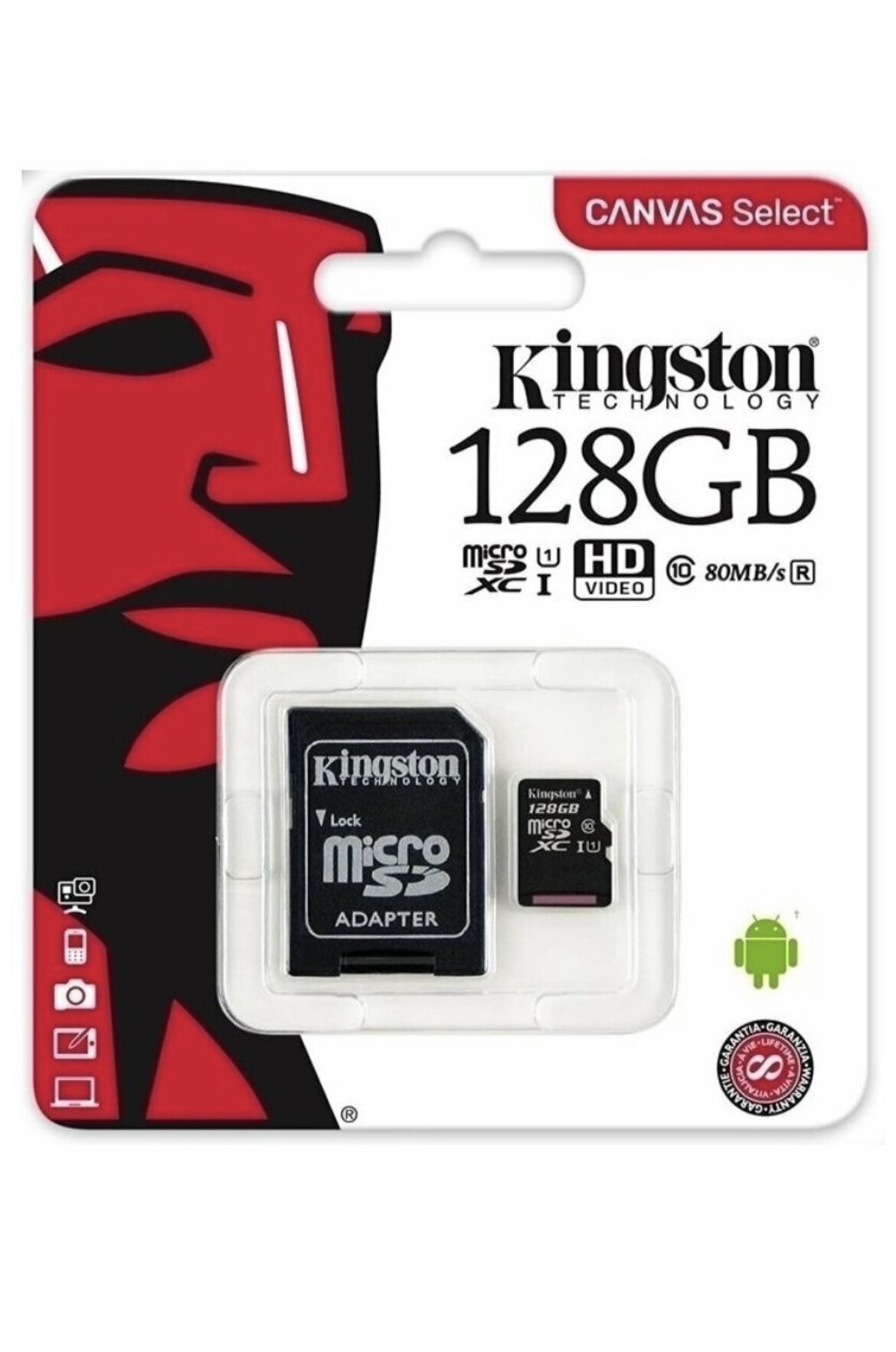 Карта памяти Kingston Canvas Select 128 ГБ (Canvas Select 128)