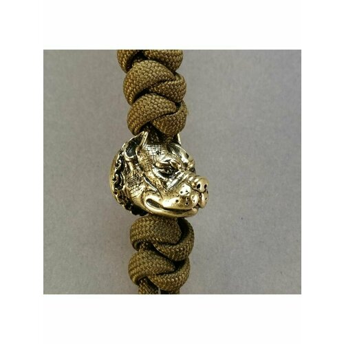 Бусина Питбуль Шарм Бронзовый Собака На браслет брелок кулон