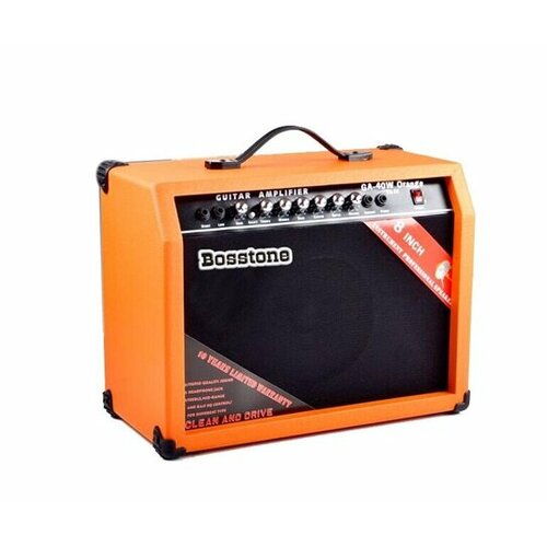 Bosstone GA-40W Orange Гитарный усилитель: Мощность 40 Ватт, Динамик 8