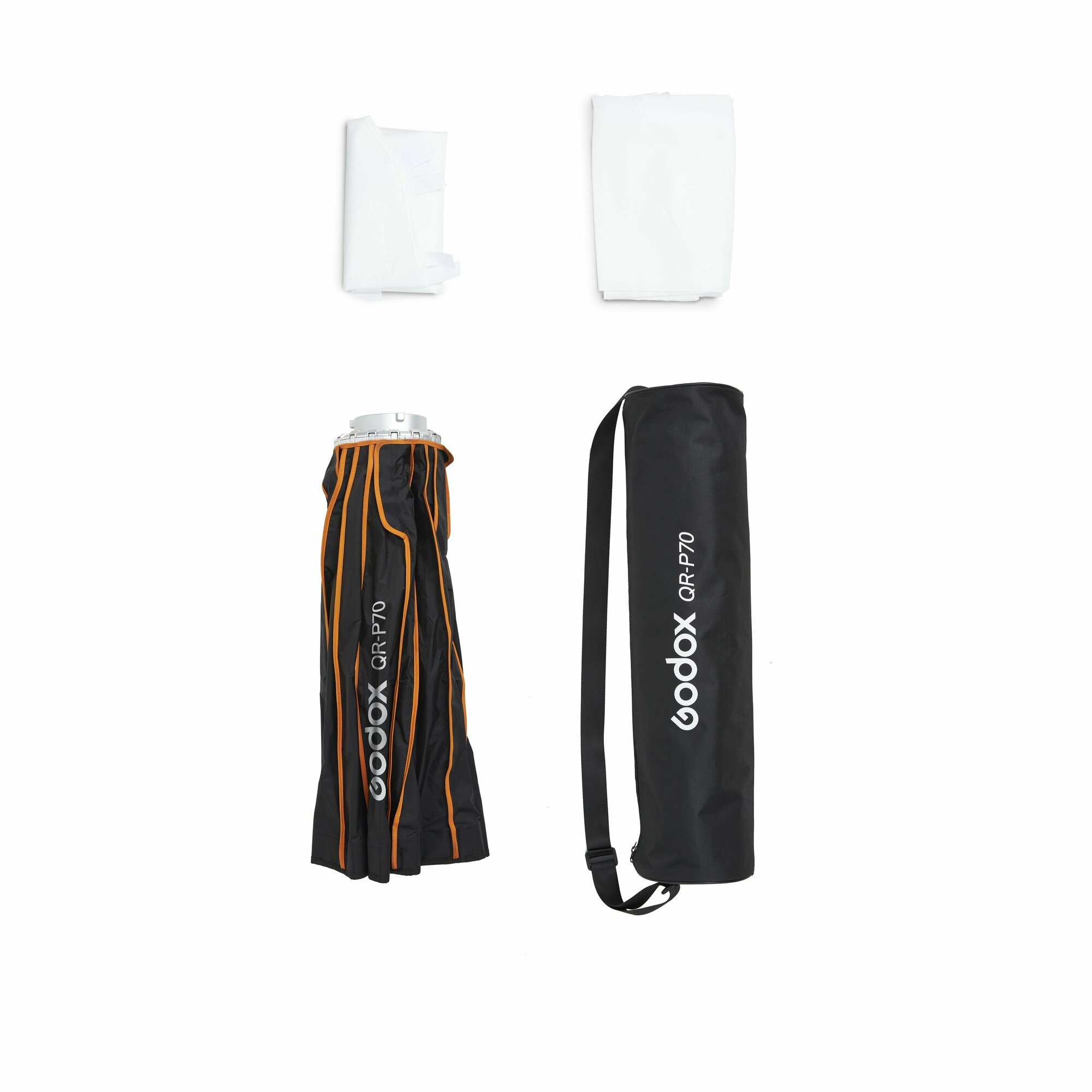 Софтбокс Godox QR-P70 параболический, 70 см, быстроскладной для вспышек и светодиодных осветителей с байонетом Bowens, студийный свет