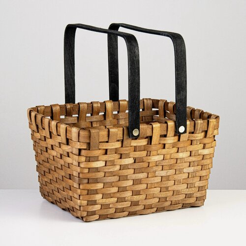 Изображение товара Корзина плетеная (секвойя), 28x23xH16/31 см, 1 шт, коричневый