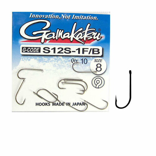 фото Крючки gamakatsu g-code s12s-1f/b №8 (10шт)