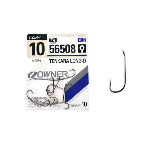 фото Крючки owner 56508 tenkara long-d №10 (10шт)