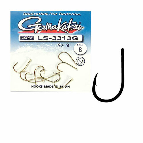 фото Крючки gamakatsu g-code ls-3313g n/l № 8 (9шт)