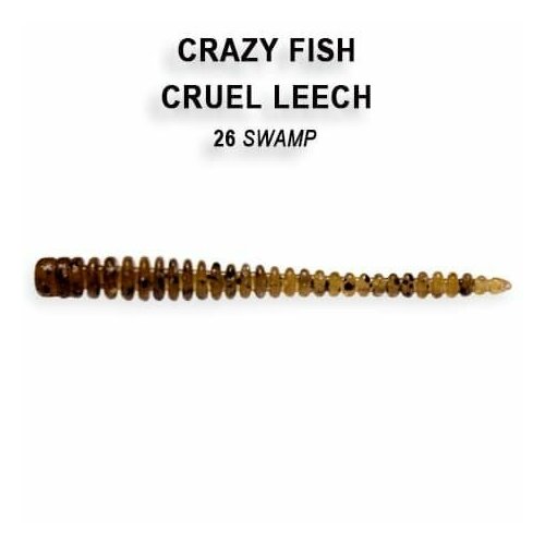Силиконовые приманки Crazy Fish Cruel Leech 2.2 8-55-26-6
