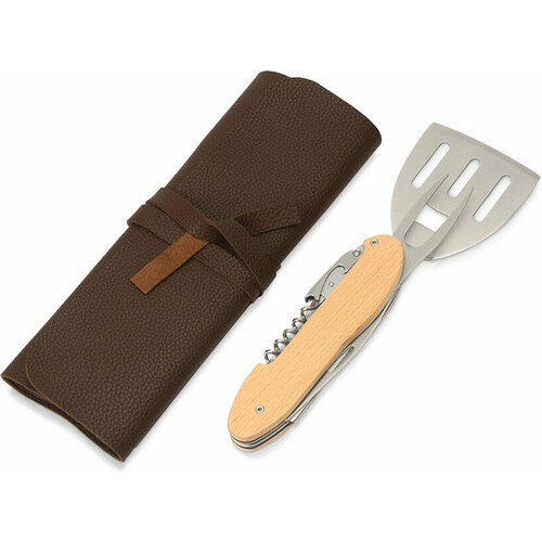 фото Bbq мультитул tour de grass blade 5 в 1 с деревянными ручками, в чехле