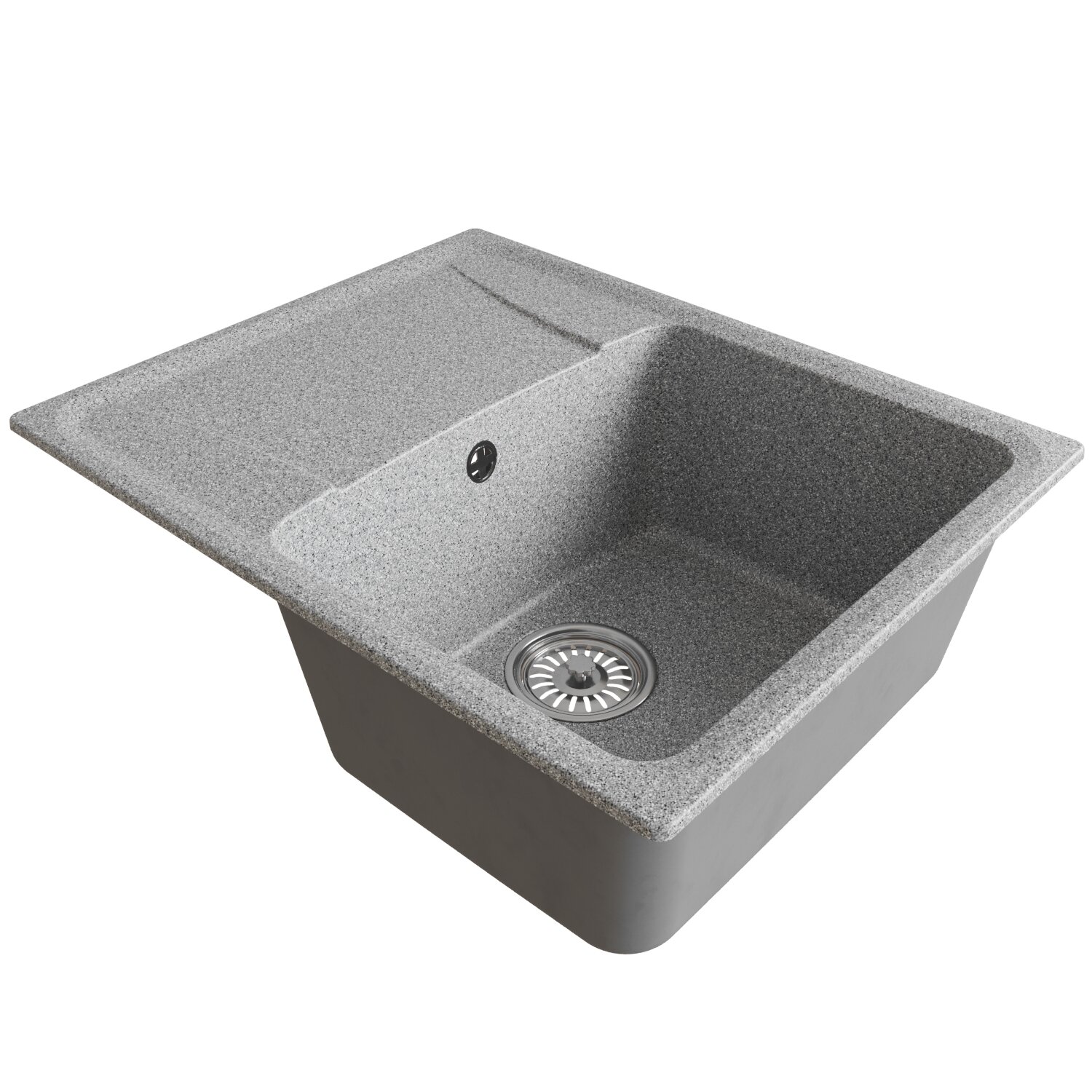 Мойка кухонная Mixline ML-GM26 58х47 с крылом, темно-серая - фото №1
