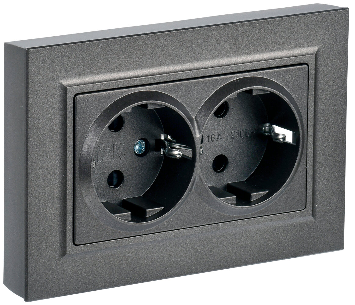 фото IEK BRITE Роз. 2-я с з/к без з/ш 16А в сб. РС12-3-БрТБ бр.