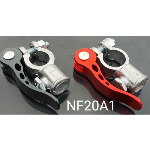 Клемма АКБ NF20-A1 быстросьемные латунь трубчатые (под зажим провода болтом) (TSA) 2шт