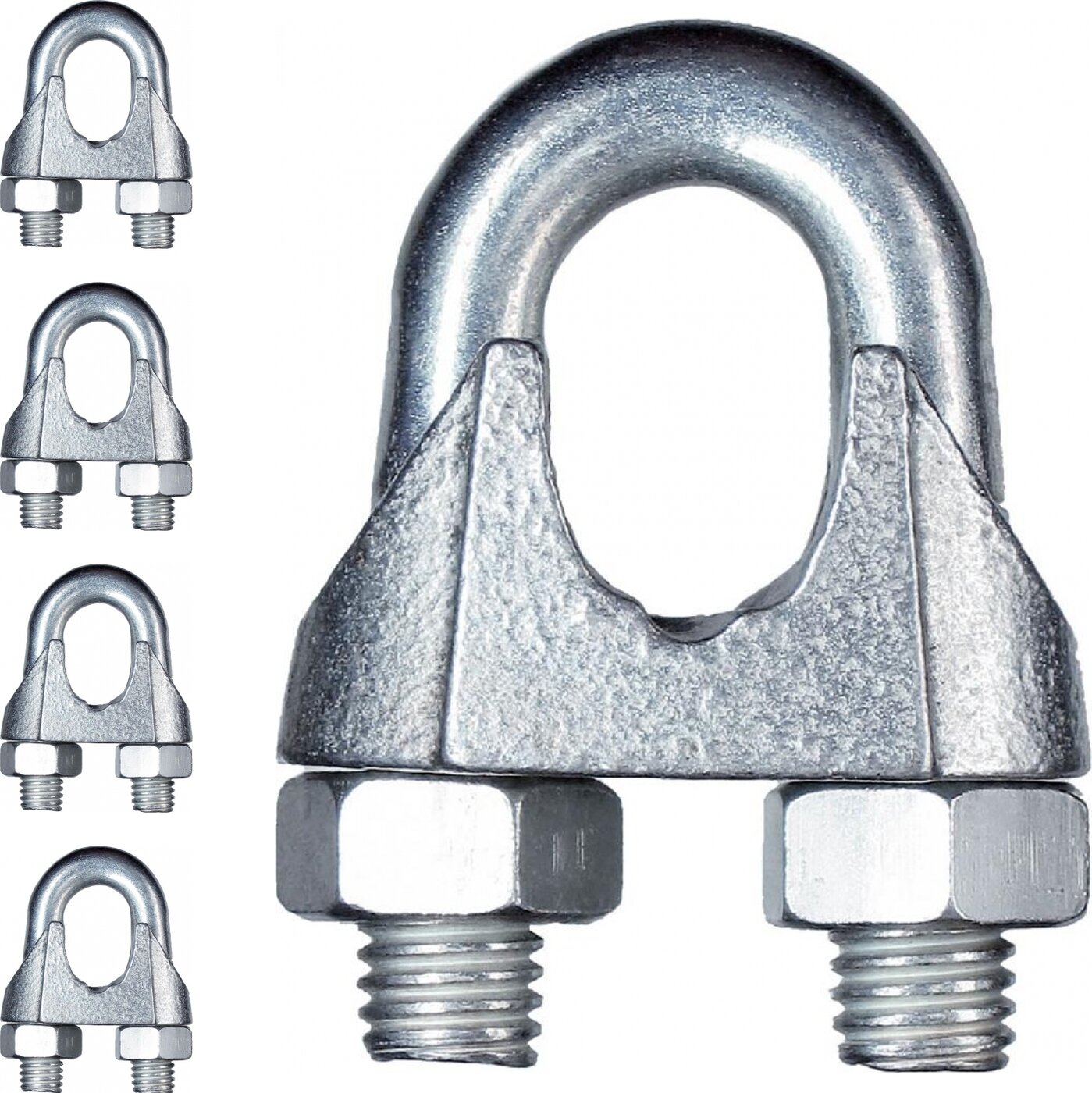 Зажим Tech-Krep дугообразный DIN 741 для троса 8 мм (2 шт.) (комплект из 4 уп.)