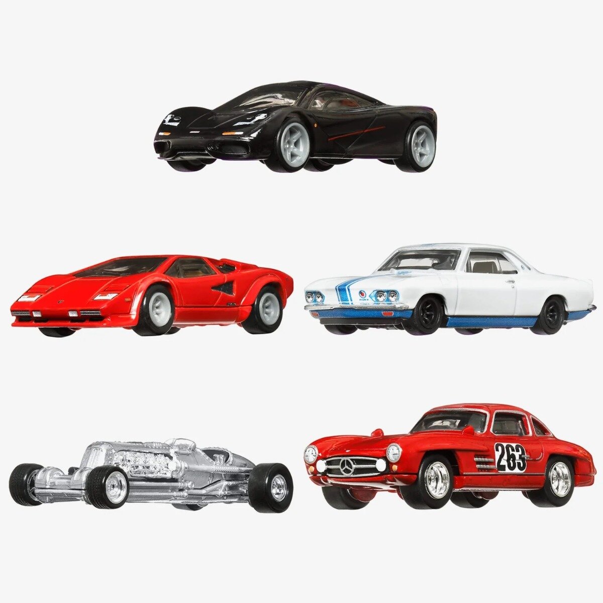 Коллекционный набор машинок Hot Wheels 2022 Car Culture Mix 5: Jay Leno’s Garage Case Pack (Хот Вилс 2022 Микс 5: Гараж Джея Лено Кейс набор)