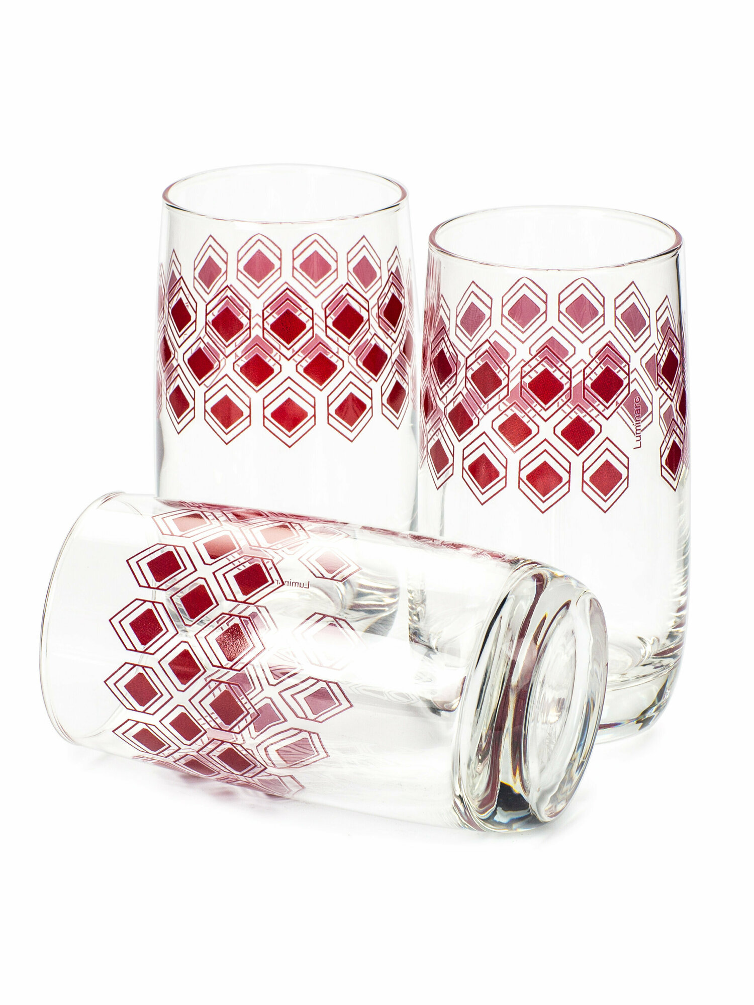 Набор стаканов Luminarc Ромб лилак высокие 330мл*6шт Опытный стекольный завод - фото №4