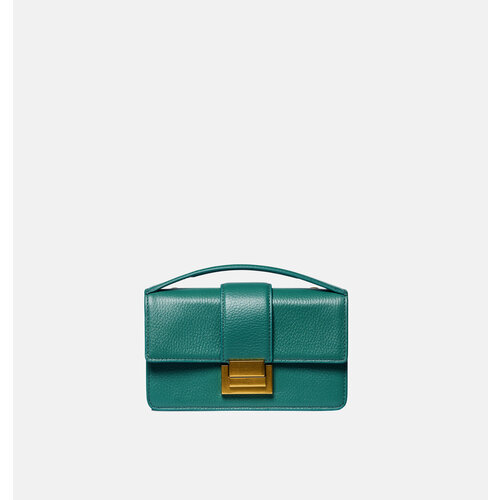 Сумка  кросс-боди CNS-COINS ADELLE mini green smoke 42921432 повседневная, натуральная кожа, внутренний карман, зеленый