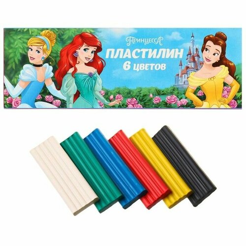 Пластилин 6 цветов 90 г Принцессы 439₽