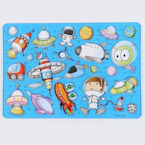 Трафарет для малышей Космос с раскраской 1шт 368₽