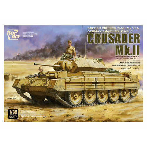 сборная модель a13 mk ii cruiser tank mk iv BT-015 Border Model Crusader Mk.II British Cruiser Tank MK.VI & German Pzkpfw.MK V746(e) (1:35)