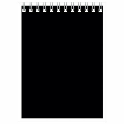 Блокнот А6 40л кл на гребне Черный, обл мел карт, ВД-лак, бл 65г/м2 9882821